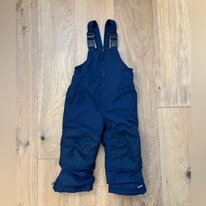 EUC Lands End Navy Snow Bibs Size 3